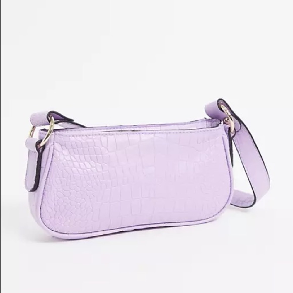 ASOS Lilac Faux Croc 90’s Shoulder bag